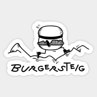 Funny mountaineer burger Sticker